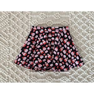 Kate Spade Girls Lined Twirl Cupcake Skirt Black Pink Size 104 4Y